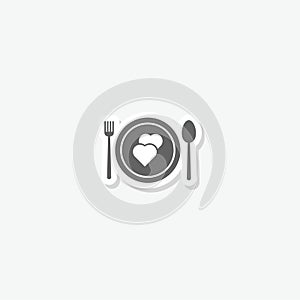 Charity food icon sticker isolated on gray background