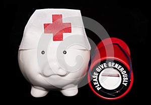 Charity healthcare piggy bank