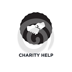 Charity help icon. Simple element illustration. Charity help con