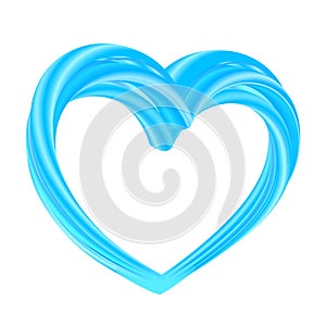 Charity icon heart 3d vector illustration. Care, help and charity logo concept.