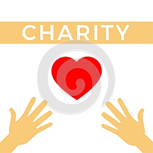 Charity logo vector ilustration, eps 10