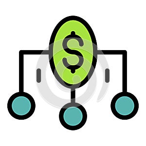 Charity scheme icon vector flat