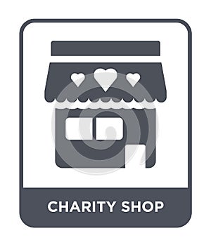 charity shop icon in trendy design style. charity shop icon isolated on white background. charity shop vector icon simple and