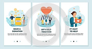 Charity vector illustrations