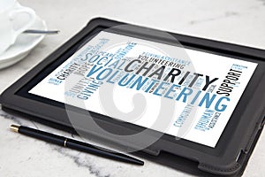 Charity word cloud