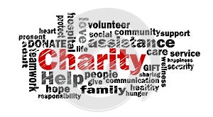 Charity word cloud