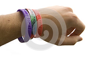 Charity wristbands cutout