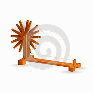 Charkha or spinning wheel element.