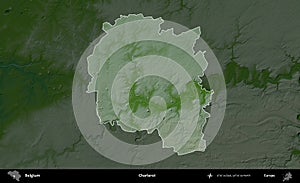Charleroi highlighted, Belgium. Physical