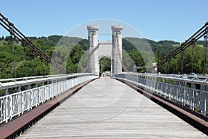Charles-Albert bridge between Annecy and Geneva in France