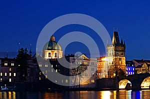 Charles Bridge - Bridge Tower - Night Prag - nocni Praha
