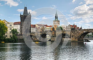 Charles bridge Karlov most in Prague, Czech Republic