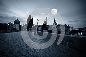 Charles Bridge at night