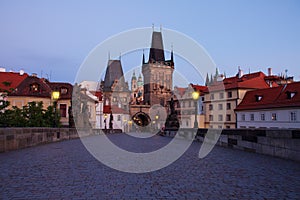 Charles bridge at night, Prague