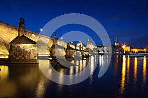 Charles Bridge at Night Prague