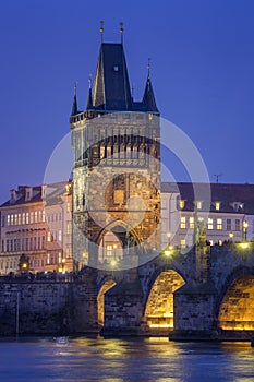 Charles Bridge at Night, Prague - Czech Republic