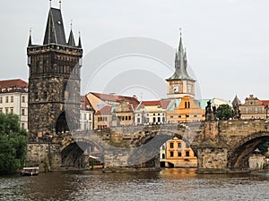 Charles Bridge in Praga City, Czech Republic photo