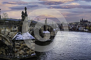 The Charles Bridge in Prague, Czech Republic