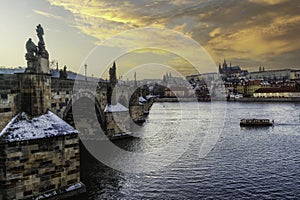 The Charles Bridge in Prague, Czech Republic