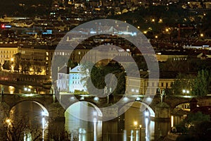 Charles\' Bridge in Prague at night