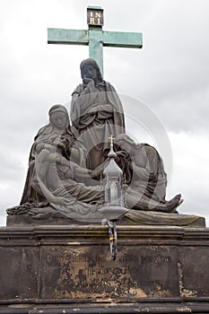 The Charles Bridge, Sculpture of Pieta Lamentation of Christ