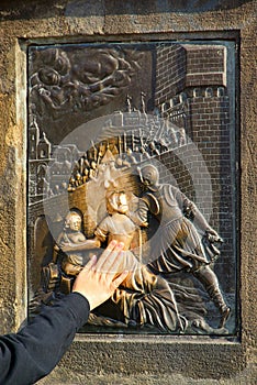 Charles Bridge statue Nepomuk