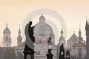 Charles bridge, towers of the old town