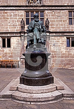 Charles Darwin statue, Shrewsbury, England.