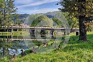 Charles de Gaulle Bridge in Ornans