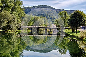 Charles de Gaulle Bridge in Ornans