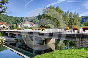 Charles de Gaulle Bridge in Ornans photo