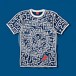 Charles Howells Maze T-shirt: Doodle Line Inspired By Keith Haring