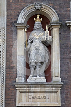 Charles I Statue, Worcester Guildhall, England