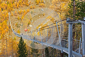 The Charles Kuonen suspension bridge, Randa, Switzerland