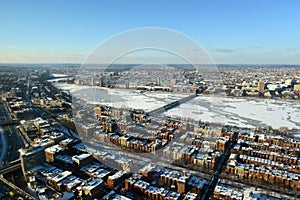 Charles River and Back Bay in Boston, USA