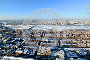 Charles River and Back Bay in Boston, USA