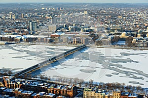 Charles River and Back Bay in Boston, USA