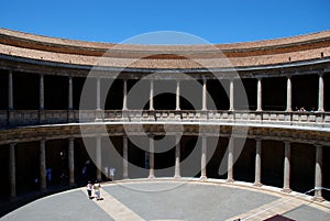 Charles V Palace courtyard, Alhambra Palace.