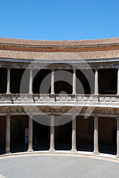 Charles V Palace courtyard, Alhambra Palace.