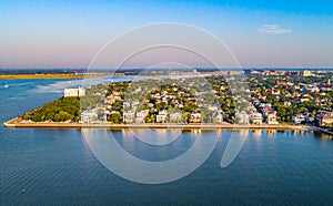 Charleston Battery Aerial in Charleston, South Carolina, USA