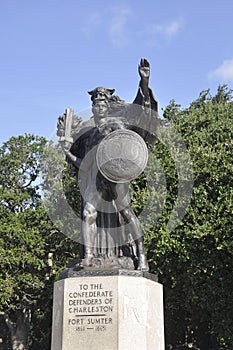 Charleston SC,August 7th:Monument of Confederate Defenders of Charleston from Charleston