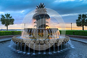 Charleston SC Pineapple Fountain Waterfront Park