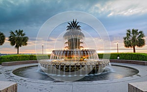 Charleston SC Pineapple Fountain Waterfront Park