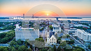 Charleston, South Carolina, USA Aerial from Marion Square