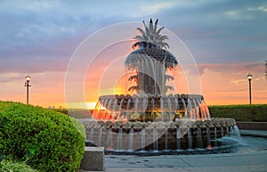 Charleston Waterfront Park Pineapple Fountain