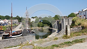 Charlestown harbour near St. Austell photo