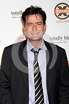 Charlie Sheen arrives at the FX Summer Comedies Party