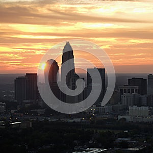 Charlotte, NC skyline. photo