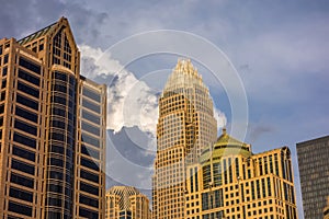 Charlotte north carolina city skyline from bbt ballpark photo