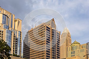 Charlotte north carolina city skyline from bbt ballpark photo